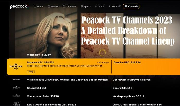 Peacock free tv online shows