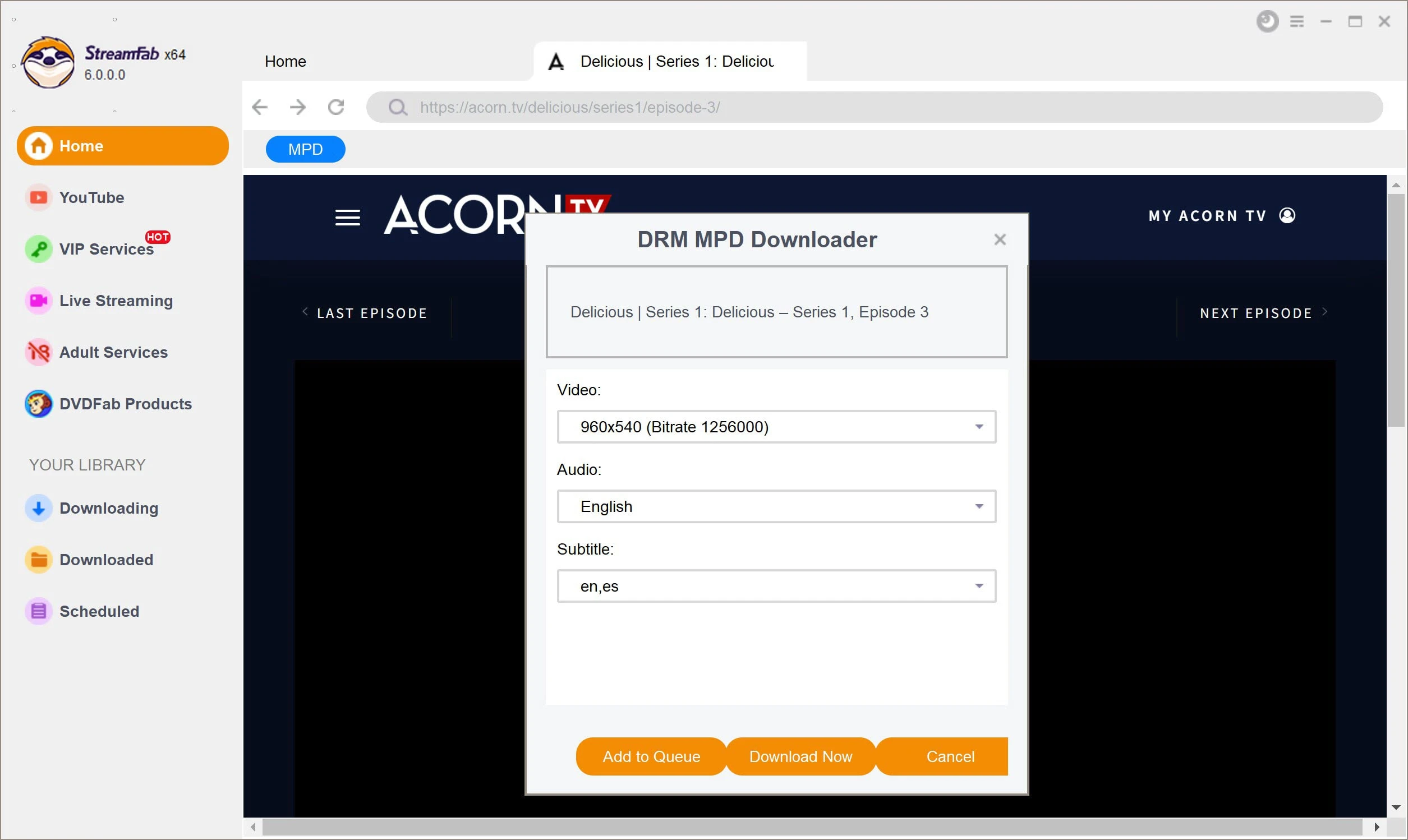 How to download videos from Acorn TV